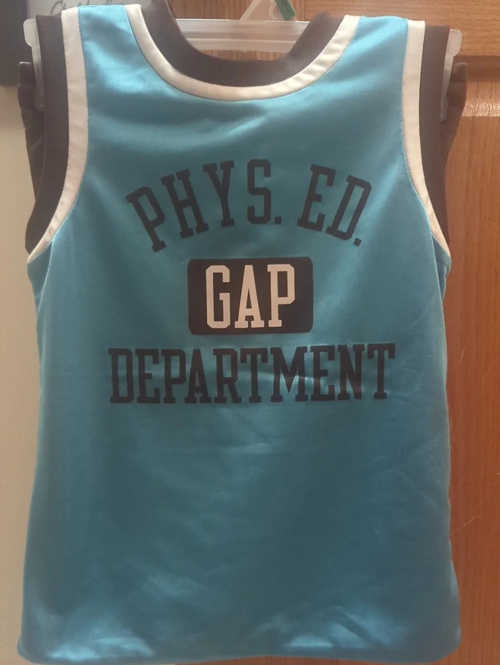 GAP Turquoise Athletic Tank with Navy and White Trim